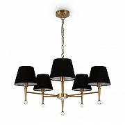 Люстра Freya Rosemary FR5190PL-05BS цвет плафона/подвески Черный, цвет арматуры Латунь-1