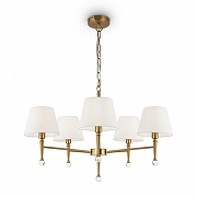 Люстра Freya Rosemary FR5190PL-05BS2 цвет плафона/подвески Белый, цвет арматуры Латунь-1