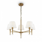 Люстра Freya Rosemary FR5190PL-05BS2 цвет плафона/подвески Белый, цвет арматуры Латунь-2