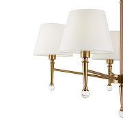 Люстра Freya Rosemary FR5190PL-05BS2 цвет плафона/подвески Белый, цвет арматуры Латунь-3