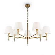 Люстра Freya Rosemary FR5190PL-07BS1 цвет плафона/подвески Белый, цвет арматуры Латунь-2