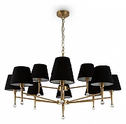 Люстра Freya Rosemary FR5190PL-12BS цвет плафона/подвески Черный, цвет арматуры Латунь-1