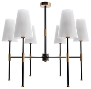 Люстра на штанге Freya Tida FR5196PL-06BBS цвет латунь, черный