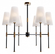 Люстра на штанге Freya Tida FR5196PL-06BBS цвет плафона/подвески Белый, цвет арматуры Латунь, Черный-2