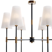 Люстра на штанге Freya Tida FR5196PL-06BBS цвет плафона/подвески Белый, цвет арматуры Латунь, Черный-4