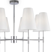 Люстра на штанге Freya Tida FR5196PL-08CH цвет плафона/подвески Белый, цвет арматуры Хром-1