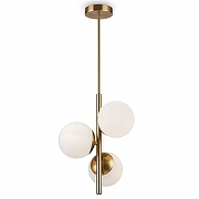 Люстра на штанге Freya Zing FR5199PL-03BS цвет плафона/подвески Белый, цвет арматуры Латунь-2