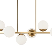 Люстра на штанге Freya Zing FR5199PL-08BS цвет плафона/подвески Белый, цвет арматуры Латунь-4