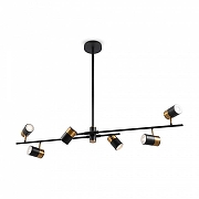 Люстра на штанге Freya Enzo FR5201PL-06B цвет плафона/подвески Черный, цвет арматуры Черный-2