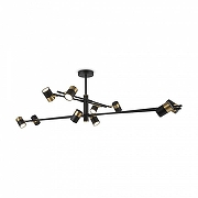 Люстра на штанге Freya Enzo FR5201PL-10B цвет плафона/подвески Черный, цвет арматуры Черный-3