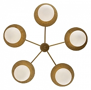 Люстра на штанге Freya Camelia FR5202PL-05BS цвет плафона/подвески Белый, цвет арматуры Латунь-1