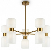 Люстра на штанге Freya Savia FR5203PL-10BS цвет плафона/подвески Белый, цвет арматуры Латунь