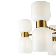 Люстра на штанге Freya Savia FR5203PL-10BS цвет плафона/подвески Белый, цвет арматуры Латунь-2