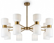 Люстра на штанге Freya Savia FR5203PL-16BS цвет плафона/подвески Белый, цвет арматуры Латунь