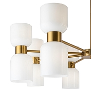 Люстра на штанге Freya Savia FR5203PL-16BS цвет плафона/подвески Белый, цвет арматуры Латунь-1