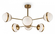 Люстра на штанге Freya Sonder FR5204PL-06BS цвет плафона/подвески Белый, цвет арматуры Латунь-4