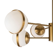 Люстра на штанге Freya Sonder FR5204PL-06BS цвет плафона/подвески Белый, цвет арматуры Латунь-5