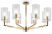 Люстра на штанге Freya Felicity FR5206PL-08FG цвет плафона/подвески Прозрачный, цвет арматуры Золото