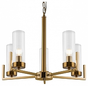 Люстра Freya Adeline FR5214PL-05BS цвет плафона/подвески Прозрачный, цвет арматуры Латунь