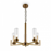 Люстра Freya Adeline FR5214PL-05BS цвет плафона/подвески Прозрачный, цвет арматуры Латунь-1