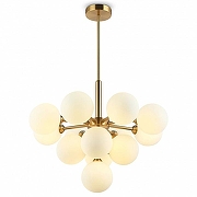 Люстра на штанге Freya Inversion FR5233PL-13BS цвет плафона/подвески Белый, цвет арматуры Латунь-1