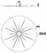 Люстра Freya Celebrity FR5242CL-16BS цвет плафона/подвески Белый, Латунь, цвет арматуры Латунь-7