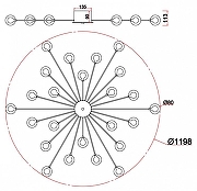 Люстра Freya Celebrity FR5242CL-24BS1 цвет плафона/подвески Белый, Прозрачный, цвет арматуры Латунь-10