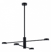 Люстра на штанге Freya Tactic FR5363CL-04B цвет плафона/подвески Черный, цвет арматуры Черный