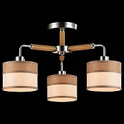 Люстра на штанге Freya Helen FR5329-PL-03-CH цвет плафона/подвески Бежевый, Коричневый, цвет арматуры Коричневый, Хром-2