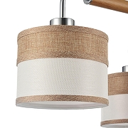 Люстра на штанге Freya Helen FR5329-PL-03-CH цвет плафона/подвески Бежевый, Коричневый, цвет арматуры Коричневый, Хром-4