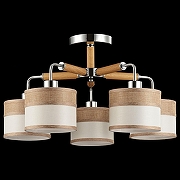 Люстра на штанге Freya Helen FR5329-PL-05-CH цвет коричневый, хром-1