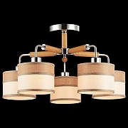 Люстра на штанге Freya Helen FR5329-PL-05-CH цвет коричневый, хром-2