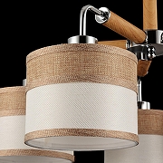 Люстра на штанге Freya Helen FR5329-PL-05-CH цвет плафона/подвески Бежевый, Коричневый, цвет арматуры Коричневый, Хром-3