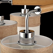 Люстра на штанге Freya Helen FR5329-PL-07-CH цвет плафона/подвески Бежевый, Коричневый, цвет арматуры Коричневый, Хром-4