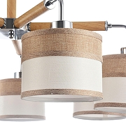 Люстра на штанге Freya Helen FR5329-PL-07-CH цвет плафона/подвески Бежевый, Коричневый, цвет арматуры Коричневый, Хром-6