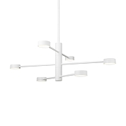 Люстра на штанге Freya Tactic FR5363CL-06W цвет белый-1