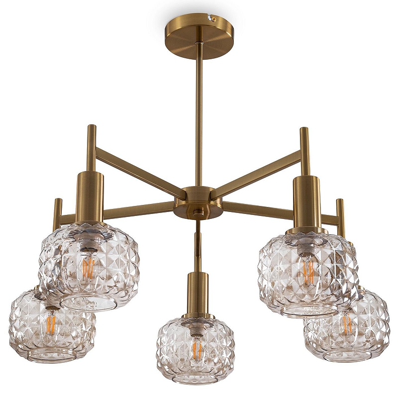 Люстра на штанге Freya Fero FR5366CL-05BS 