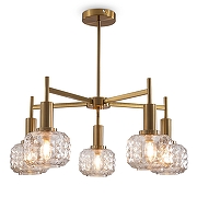 Люстра на штанге Freya Fero FR5366CL-05BS цвет латунь-1