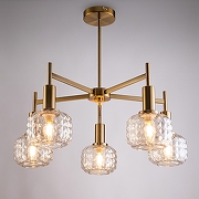 Люстра на штанге Freya Fero FR5366CL-05BS цвет латунь-3