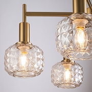 Люстра на штанге Freya Fero FR5366CL-05BS цвет плафона/подвески Оранжевый, цвет арматуры Латунь-7