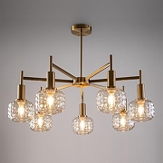 Люстра на штанге Freya Fero FR5366CL-07BS цвет плафона/подвески Оранжевый, цвет арматуры Латунь-3