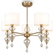 Люстра на штанге Freya Raise FR5369CL-05BS цвет латунь, янтарный