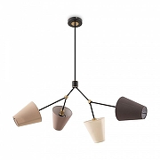 Люстра на штанге Freya Hats FR5370CL-04B цвет плафона/подвески Красный, Синий, Зеленый, цвет арматуры Черный