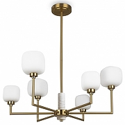 Люстра на штанге Freya Tender FR5373CL-06BS цвет плафона/подвески Белый, цвет арматуры Латунь