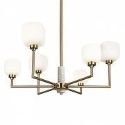 Люстра на штанге Freya Tender FR5373CL-06BS цвет плафона/подвески Белый, цвет арматуры Латунь-3