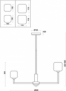 Люстра на штанге Freya Tender FR5373CL-06BS цвет плафона/подвески Белый, цвет арматуры Латунь-7