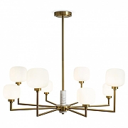 Люстра на штанге Freya Tender FR5373CL-08BS цвет плафона/подвески Белый, цвет арматуры Латунь-1