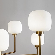 Люстра на штанге Freya Tender FR5373CL-08BS цвет плафона/подвески Белый, цвет арматуры Латунь-3