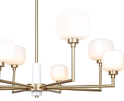 Люстра на штанге Freya Tender FR5373CL-08BS цвет плафона/подвески Белый, цвет арматуры Латунь-4