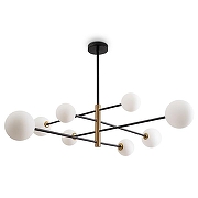 Люстра на штанге Freya Sphirity FR5376CL-08B цвет плафона/подвески Белый, цвет арматуры Черный
